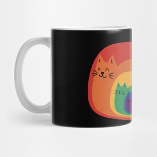 Cute cat animal rainbow Mug